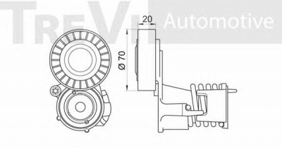 TREVI AUTOMOTIVE ta1693 -  Натяжитель ремня, клиновой зубча